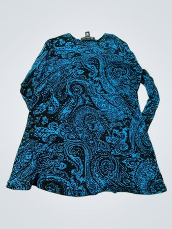 INC International Concepts Langarm-Tunika mit Paisley-Muster