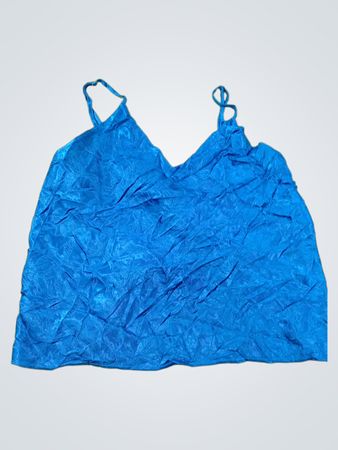 Blaue Camisole mit Blumenmuster