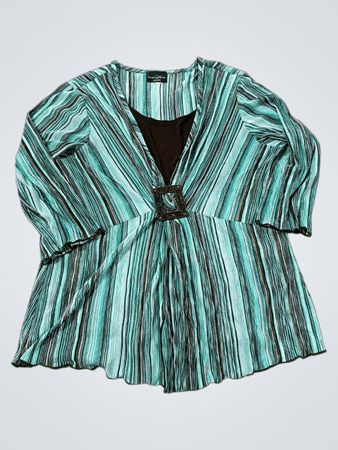 Brittany Black Petite gestreifte Bluse