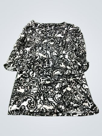 Style & Co Black and White Patterned Top