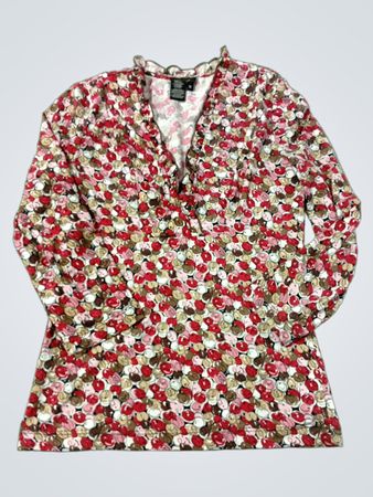 BCBGMAXAZRIA Langärmeliges bedrucktes Top