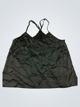 Schwarzes Trägertop mit Label 4573