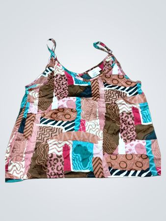 IZZY & LIV Patchwork-Print Spaghettiträger-Top