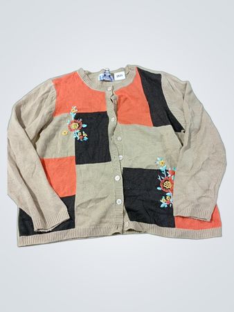 BFA CLASSICS Damen Patchwork Bestickte Strickjacke