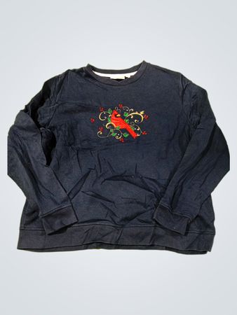 Studio Works Sport Marine Kardinal Besticktes Sweatshirt