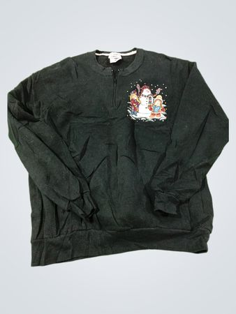 Whimzees Black 1/4 Zip Sweatshirt mit Schneemann-Grafik