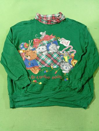 Grüner Weihnachts-Nussknacker Langarmshirt