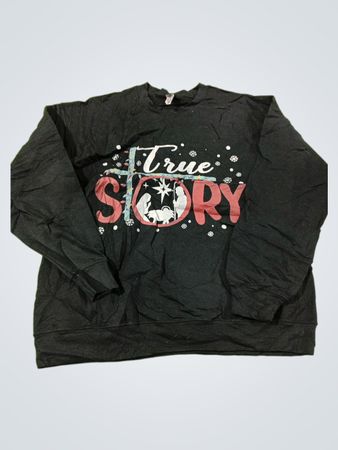 Gildan "True Story" Grafik-Sweatshirt