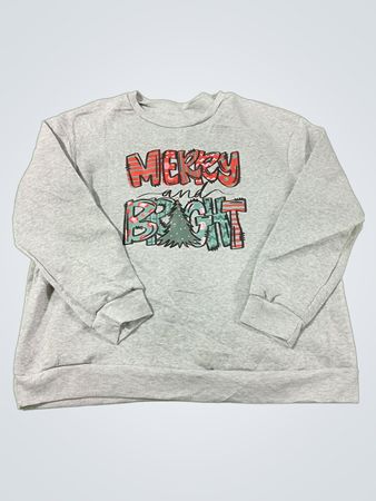 Grau Froh und Strahlend Sweatshirt