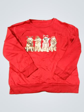 Rotes Weihnachts-Hundeshirt