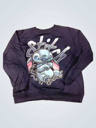 Marineblaues Sweatshirt mit Stitch-Grafik