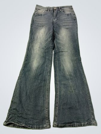 Bootcut-Jeans mit Flügelstickerei