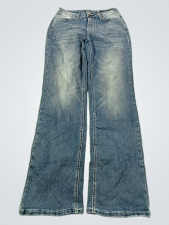 fflamingo Jeans mit bestickten Gesäßtaschen