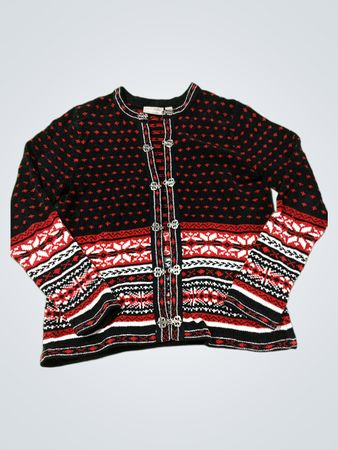Croft & Barrow Fair Isle Strickcardigan-Pullover