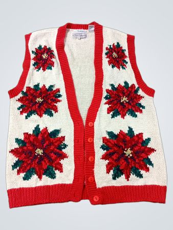 Westbound Handgestrickte Damen ärmellose Weste mit Weihnachtssternmuster
