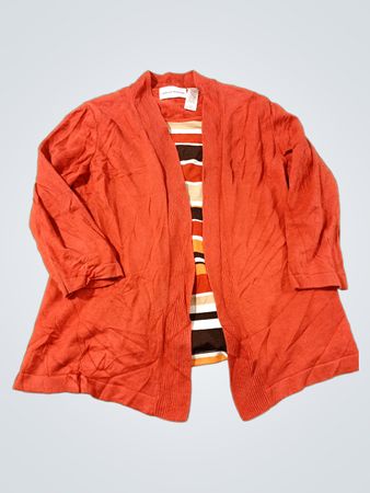 Alfred Dunner Orange Strickjacke
