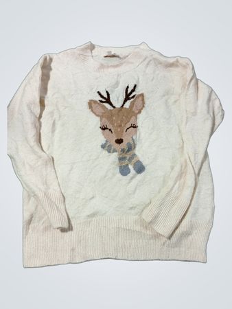 Stitch by Chenault Cream Rentier-Pullover