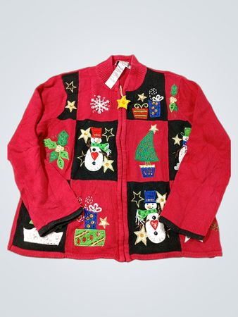 Tiara International Weihnachtskollektion Zip-Up-Cardigan