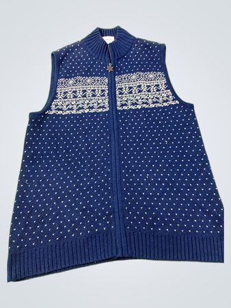 Appleseed's Blue Fair Isle Strickweste