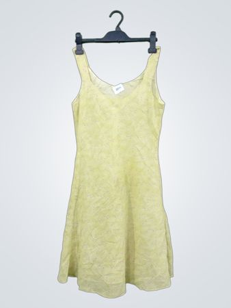 Gelbes Blumenmusterkleid mit Etikett 2011