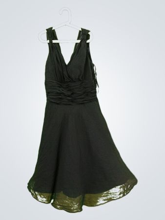 DressBarn schwarzes Cocktailkleid mit V-Ausschnitt