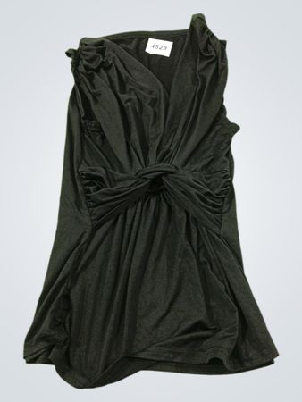 Schwarzes ärmelloses Top mit Knotendetail