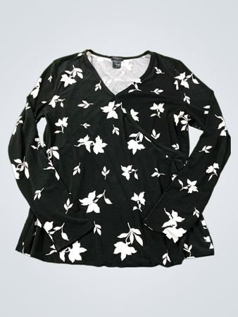 Ann Taylor Factory Blumen-Longsleeve-Oberteil
