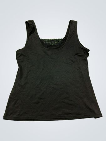 Jones New York Black Spitzeneinsatz-Camisole-Top