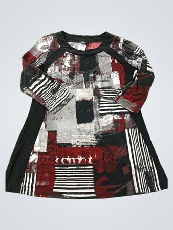 Libra Damen Langarmkleid mit Grafikdruck
