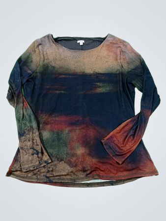 REBA Abstract Print Langarm-Oberteil