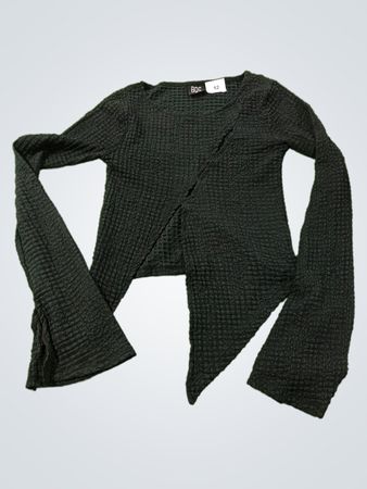 BDG Urban Outfitters Schwarzes strukturiertes Langarmoberteil