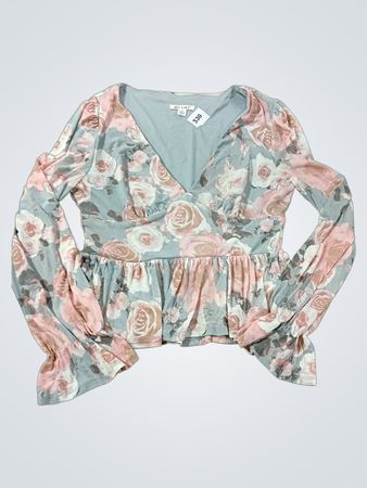 Miami Floral Print Peplum Top