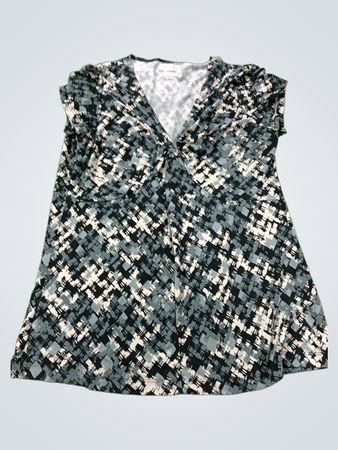 Van Heusen Damen Oberteil mit mittlerer Passform und V-Ausschnitt mit Muster