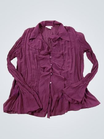 Notations Purple Plissiertes Hemd mit Knopfleiste