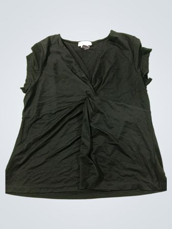 Calvin Klein schwarzes V‑Ausschnitt gedrehtes T‑Shirt