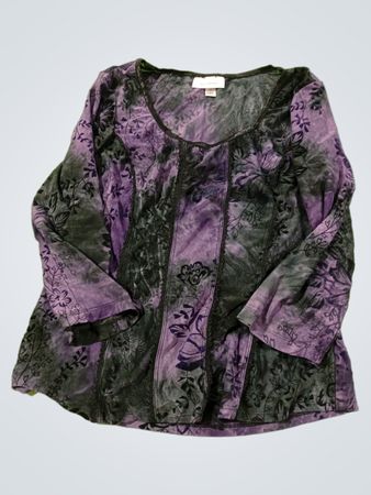 Dressbarn Blumenmuster Langarmshirt