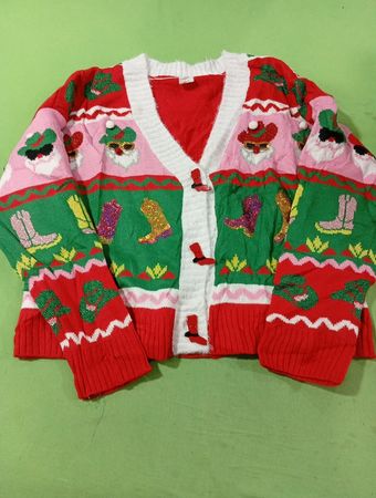 Holiday Time Hässlicher Weihnachtspullover Cardigan XL