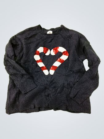 George. "Tis the Season Marineblauer Pullover mit Zuckerstangenherz