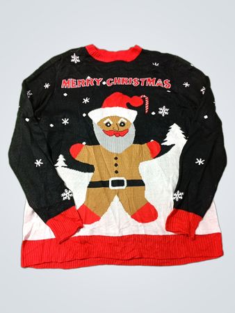 Frohe Weihnachten Weihnachtsmann Lebkuchenmann Hässlicher Weihnachtspullover