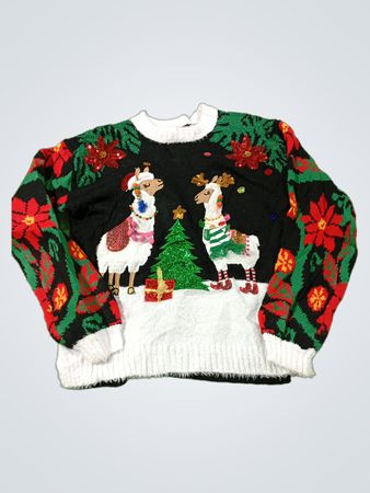 Holiday Time Lama Weihnachtspullover