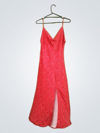 Paper Heart Red Polka Dot Midikleid