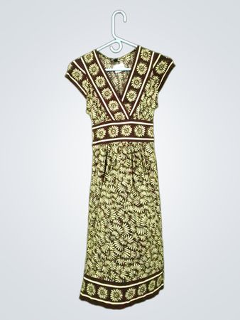 City Girl braunes Kleid mit Blumenmuster