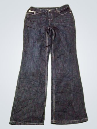 christopher & banks Damen-Jeans in dunkler Waschung mit ausgestelltem Bein und dekorativen Gesäßtaschen