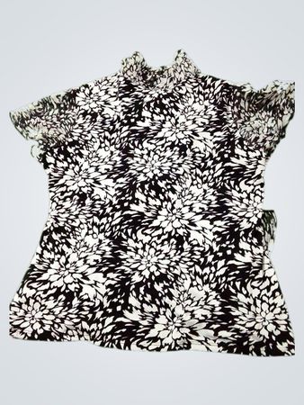 NOTATIONS petite Black & White Floral Print Blouse