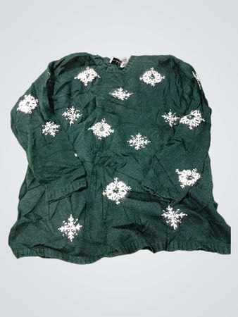 Paul Harris Design Grüner Schneeflockenpullover
