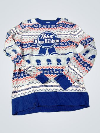 Pabst Blue Ribbon hässlicher Weihnachtspullover