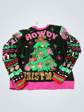 No Boundaries HOWDY CHRISTMAS Hässlicher Weihnachts-Pullover