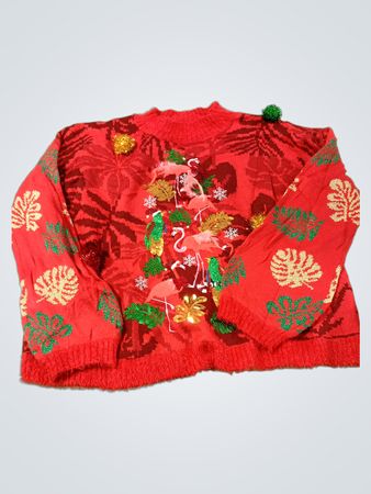 33 Degrees Roter Flamingo Weihnachts-Pullover
