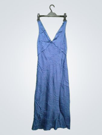 A New Day Blue V-Neck Midikleid