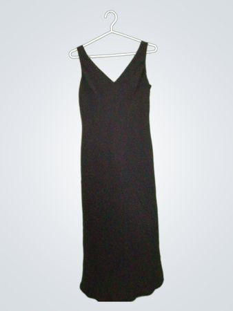 Jones New York Schwarzes V-Ausschnitt Midikleid